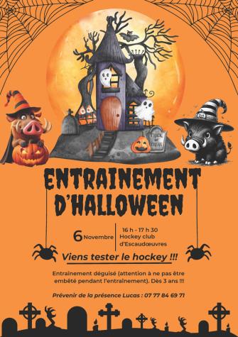 Entraînement de hockey d'Halloween