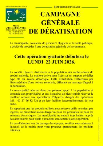 Campagne générale de dératisation