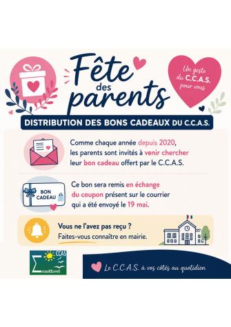 Distribution du bon cadeau de la fête des parents