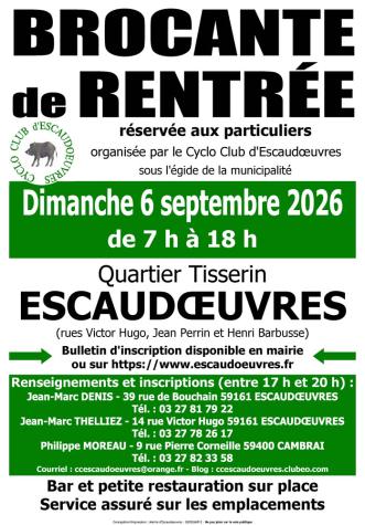 Brocante de rentrée du quartier