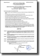Arrêté municipal portant interdiction de circulation quartier Tisserin le 8 septembre 2024
