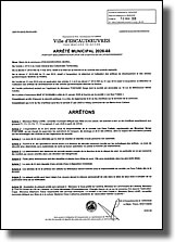 Arrêté municipal portant réglementation d'un tir d'artifices de divertissement le 27 juin 2026