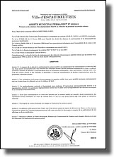 Arrêté municipal portant sur la création d'un emplacement réservé au véhicule de personne à mobilité réduite