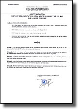 Arrêté municipal portant réglementation de la vente du muguet le 1er mai sur la voie publique