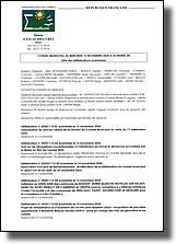 Liste des délibérations examinées lors de la réunion du conseil municipal du 13 novembre 2024