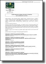 Liste des délibérations examinées lors de la réunion du conseil municipal du 21 mai 2025
