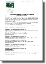 Liste des délibérations examinées lors de la réunion du conseil municipal du 26 novembre 2025