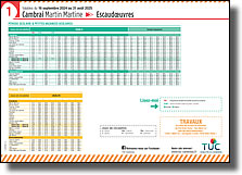 Guide horaire des bus de la ligne 1 pour l'année 2024-2025