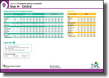 Guide horaire des bus de la ligne 9 pour l'année 2024-2025