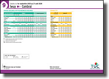 Guide horaire des bus de la ligne 9 pour l'année 2025-2026