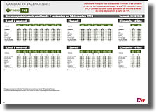 Fiche horaire de la ligne Proxi P63 du T.E.R. du 2 septembre au 14 décembre 2024