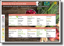 Menus des vacances de printemps 2026'