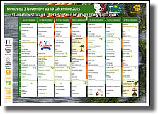Menus de novembre et décembre 2025